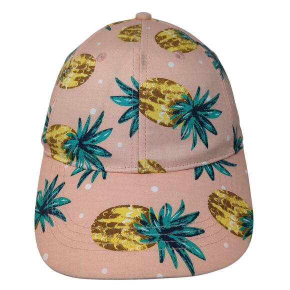 Cruise Club Strapback Baseball Cap Multicolor OS Adjustable Pineapple Print - Picture 1 of 8